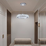 Small Crystal Chandeliers, Mini LED Chandelier with Dimmable and 3 Light Options,