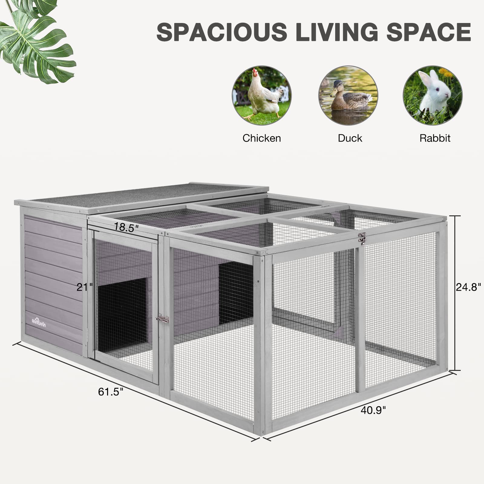 Chicken Coop Large Wooden Rabbit Hutch Indoor Outdoor