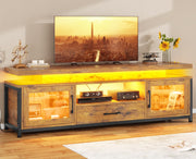 TV Stand for 55/60/65 Inch TV, Gaming Entertainment Center with Power