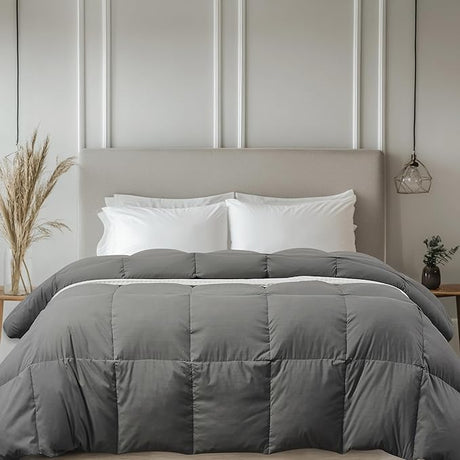 Soft Feather Down Comforter Full/Queen Size,Hotel Collection Lightweight Hypoallergenic