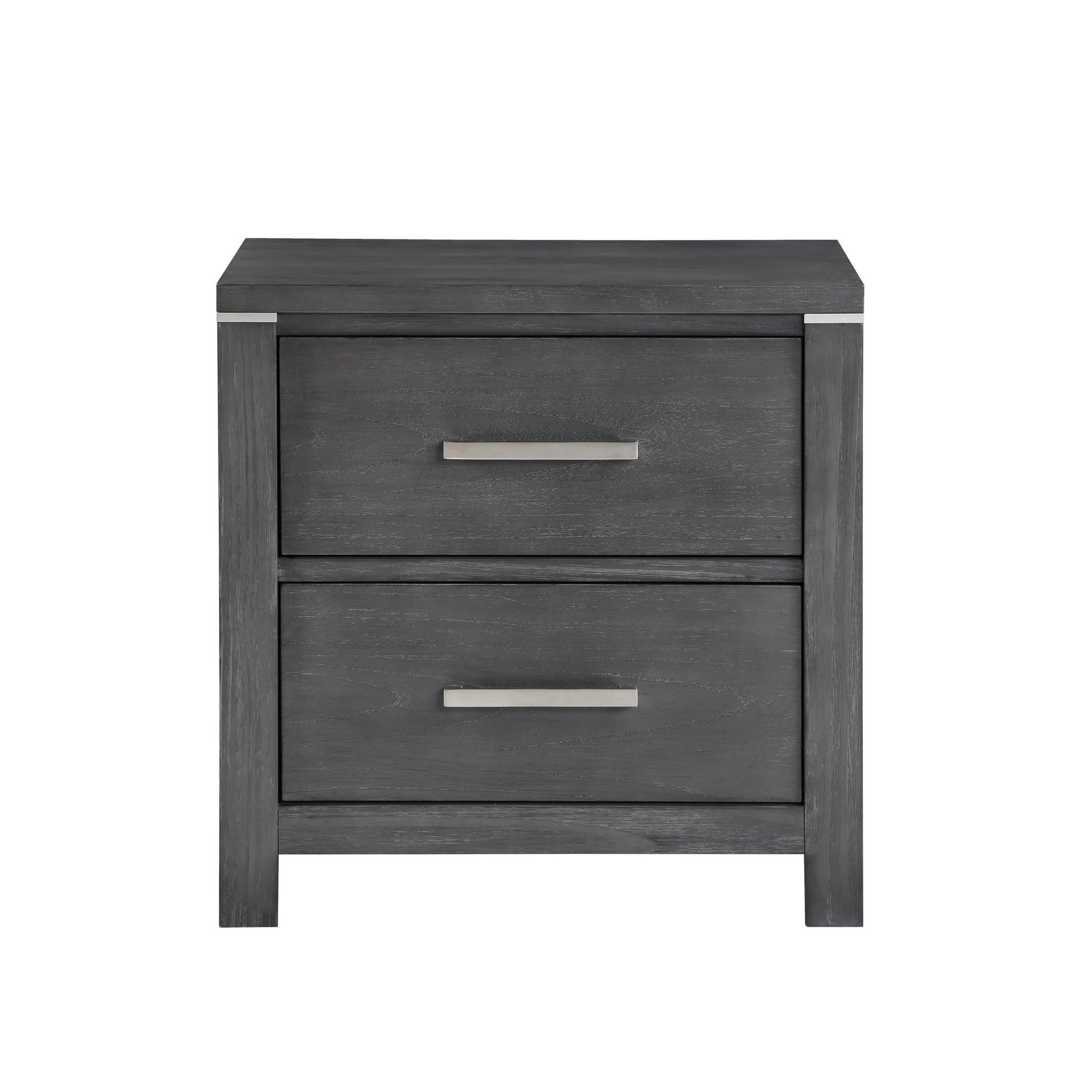 Tal 27 Inch Nightstand, 2 Drawers Handles