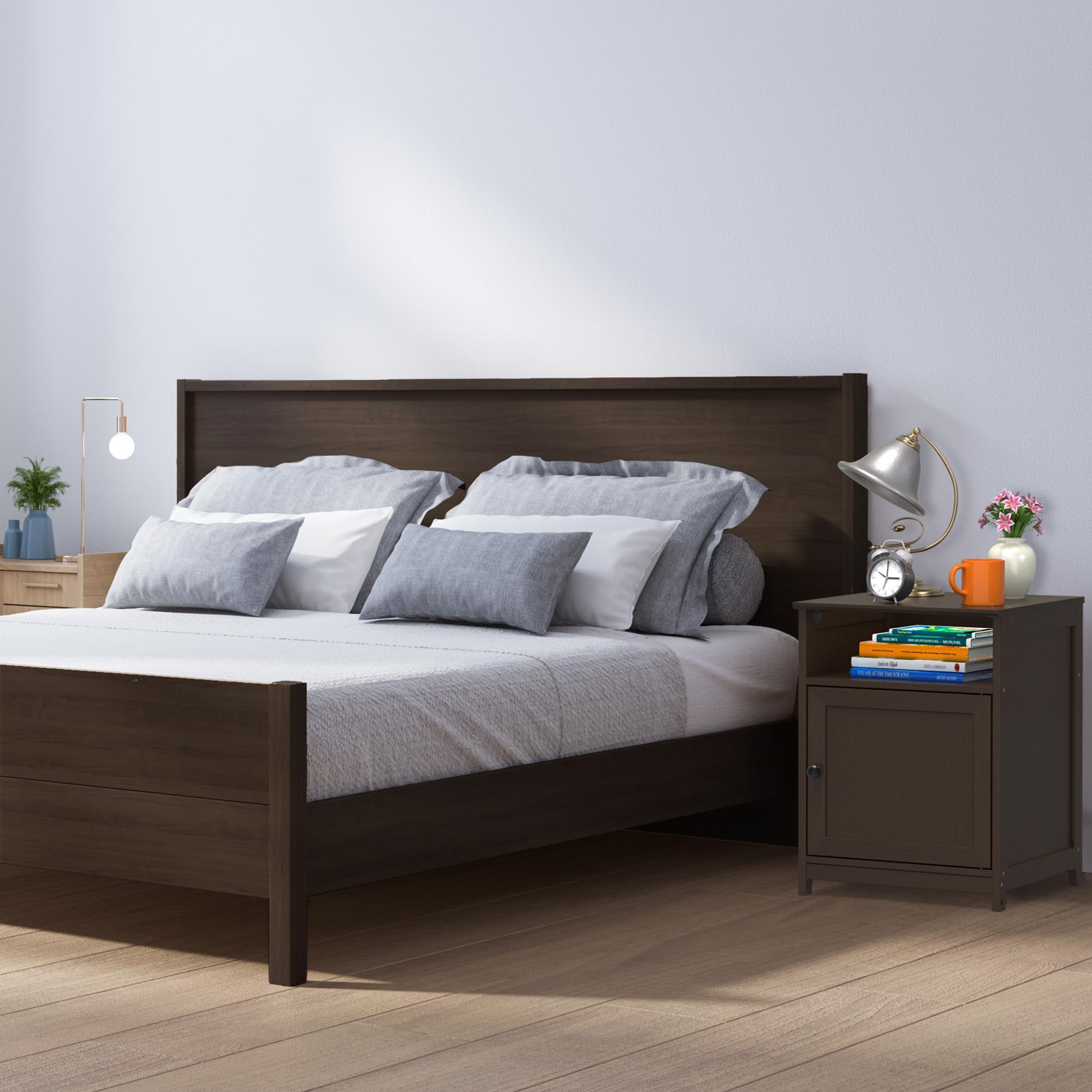 End Table with Shelf and Storage