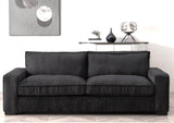 Luxe Living Room Sofa with Soft Corduroy Upholstery, Streamlined Design, Ample and Cozy 3 Seater Couch for Modern Spaces, Ideal for Entertainment and Relaxation