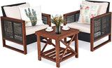 3 Pieces Patio Wicker Furniture Set