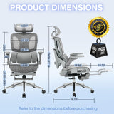 Ergonomic Mesh Office Chair with 4D Armrests and Lumbar Support
