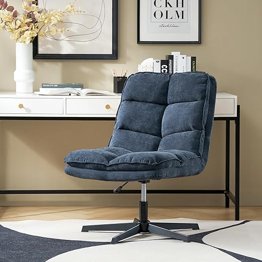 Armless Home Office Chair with 360-degree Swivel, Computer Task Chairs