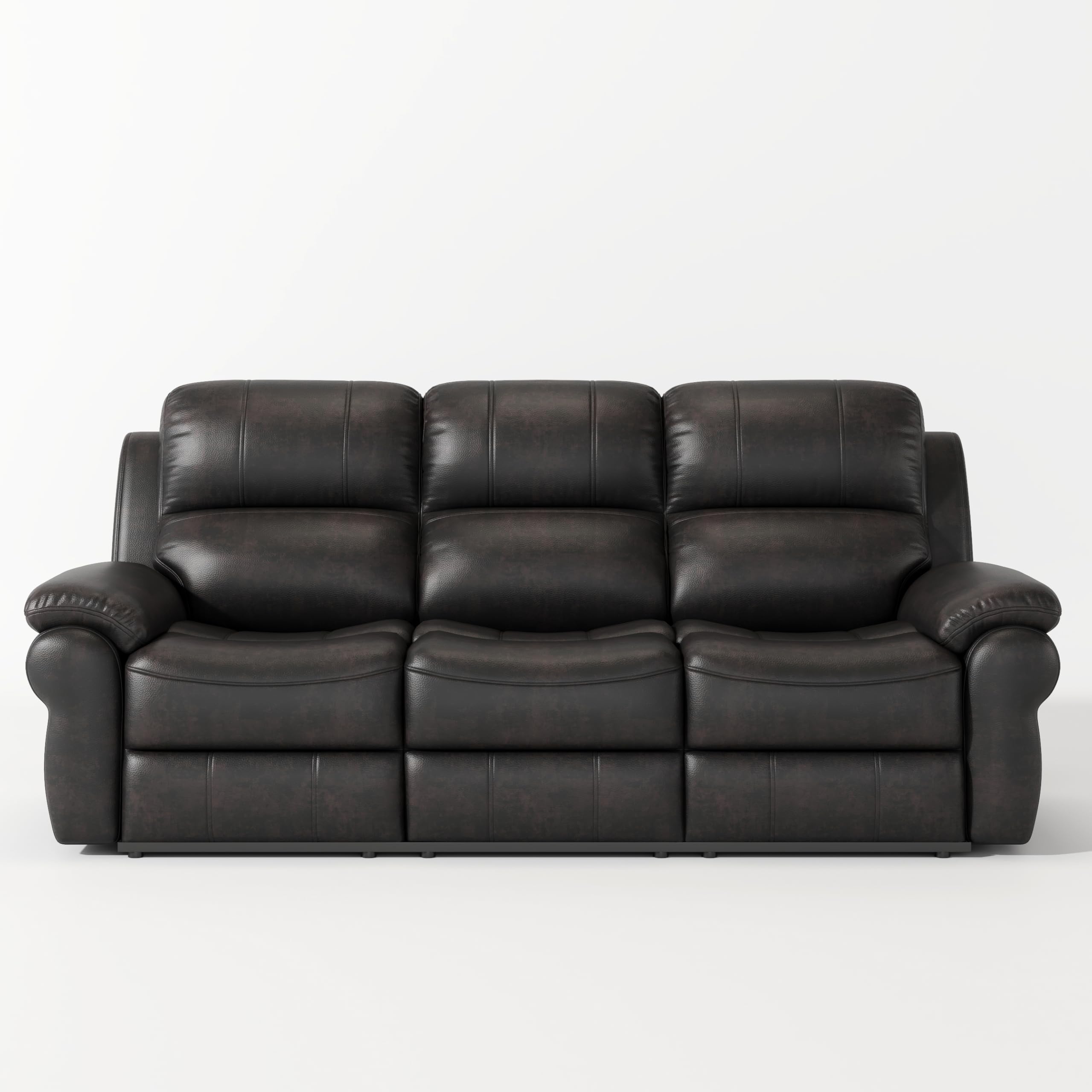 3-Seat Reclining Sofa, Power Reclining Sofa Couch with USB Button and Wireless Charger