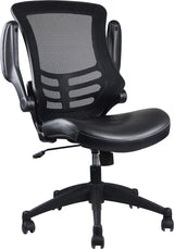 Mid-Back Mesh Office Chair With Adjustable Arms. Color: Black