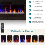 70-Inch Fireplace TV Stand with Storage