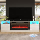 Fireplace TV Stand with 36" Electric Fireplace, LED Light Entertainment Center,