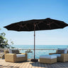 Patio Outdoor Umbrella,15FT Double Sided Large Umbrella,Including Umbrella Base