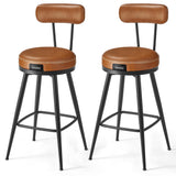 EKHO Collection - Bar Stools Set of 2, Counter Height Swivel Bar Stools