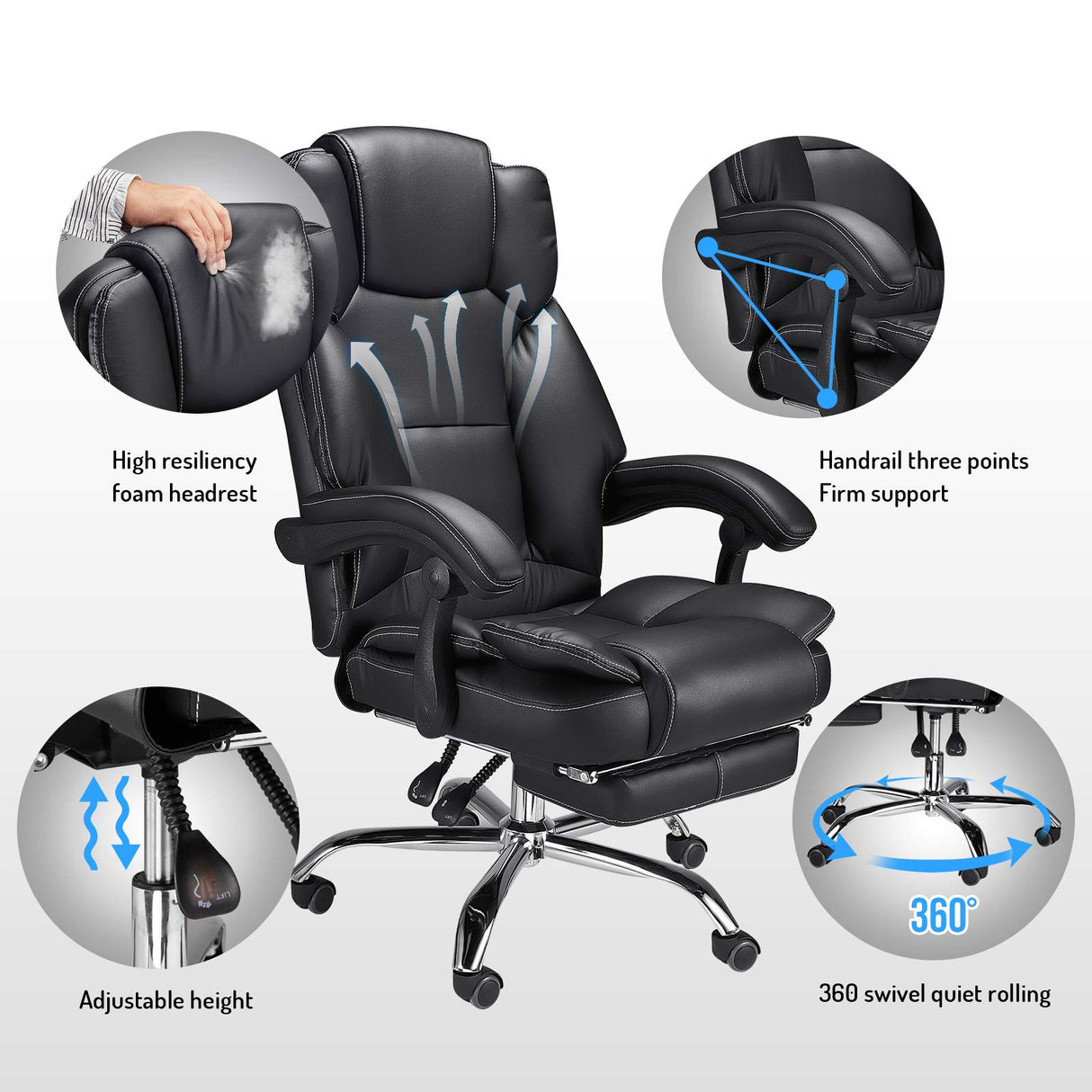 OC200 Executive Office Chair, 23.224.549.5, Black