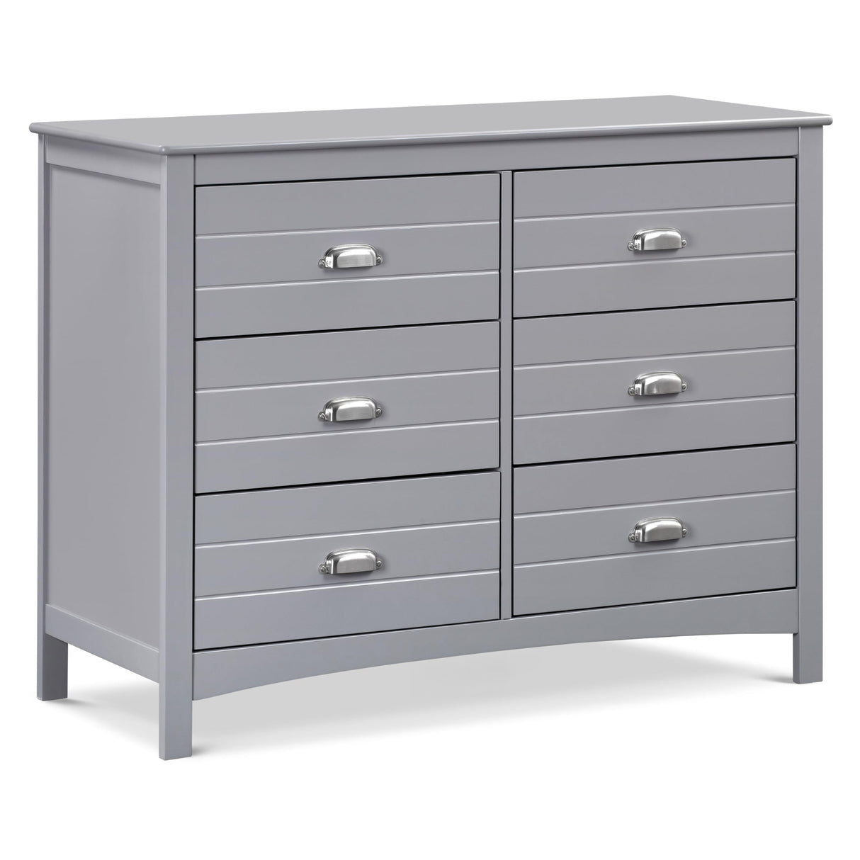 Nolan 6-Drawer Double Dresser in Grey