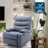 Recliner Chair for Adults, Faux Leather Reclining Chairs for Living Room Made of Waterproof Fabric, Modern Recliner for Bedroom, Dark Grey