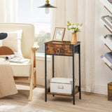 Tall Nightstand and Bedside Table Bundle, Telephone End Table for Study