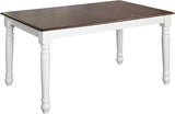 Skipton Collection Modern Dual Tone Rectangular Dining Room Table Designed to Seat 6,