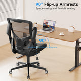 Ergonomic Mesh Office Chair with Lumbar Support - 350 lbs Capacity