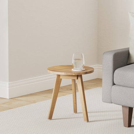 Christopher Knight Home Gino Outdoor Acacia Wood Side Table, Natural Finish - Bircata