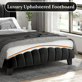 Full Size Bed Frame with Headboard for Adjustable Bed, Upholstered Platform Double Bed