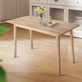 Solid Wood Dining Table Small Rectangle Kitchen Table for Small Spaces