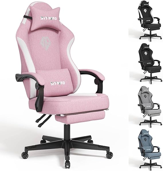 Gaming Chairs for Adults with Footrest-Computer Ergonomic Video Game