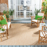 Courtyard Collection Area Rug - 8' x 10', Natural & Cream, Non-Shedding & Easy Care