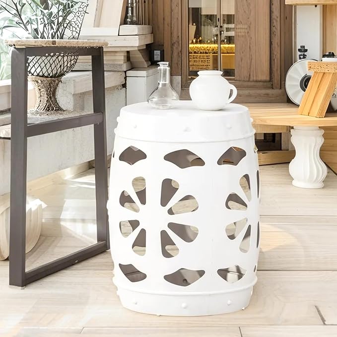 16.5 Inch Metal End Table, Modern Accent Table Industrial Side Tables Iron Frame