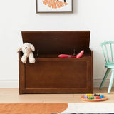 Toy Chest, 33.25" W x 17.75" D x 24.5" H, Walnut Finish