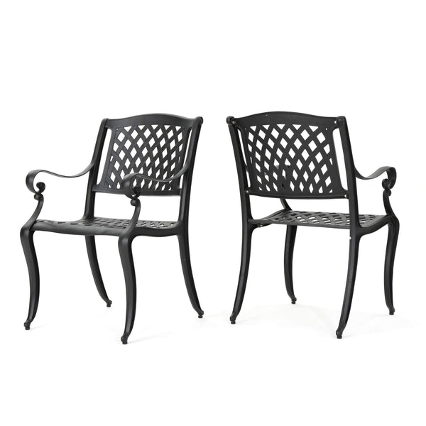 Hallandale Outdoor Cast Aluminum Chairs