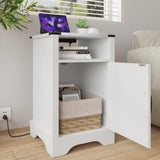 Nightstand Side Table, Wooden Rustic End Table