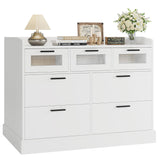 Modern 7 Drawer Double Dresser for Bedroom, Wide Chest of Drawers