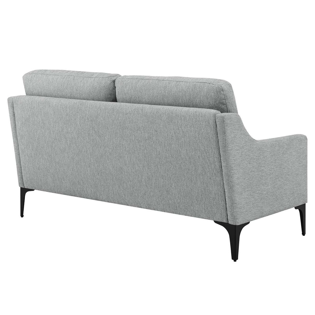 EEI-6021-LGR Corland Upholstered Fabric Loveseat, Light Gray