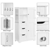 Bathroom Floor Cabinet 42″, Freestanding Storage Cabinet with 3 Drawers,