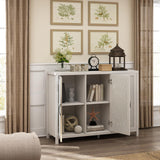 48"Accent Cabinet with 3 Doors, Farmhouse Sideboard Buffet Cabinet with Storage