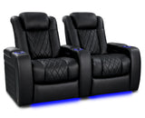 & Massage Edition Home Theater Seating|Premium Top Grain Italian 11000 Nappa Leather,