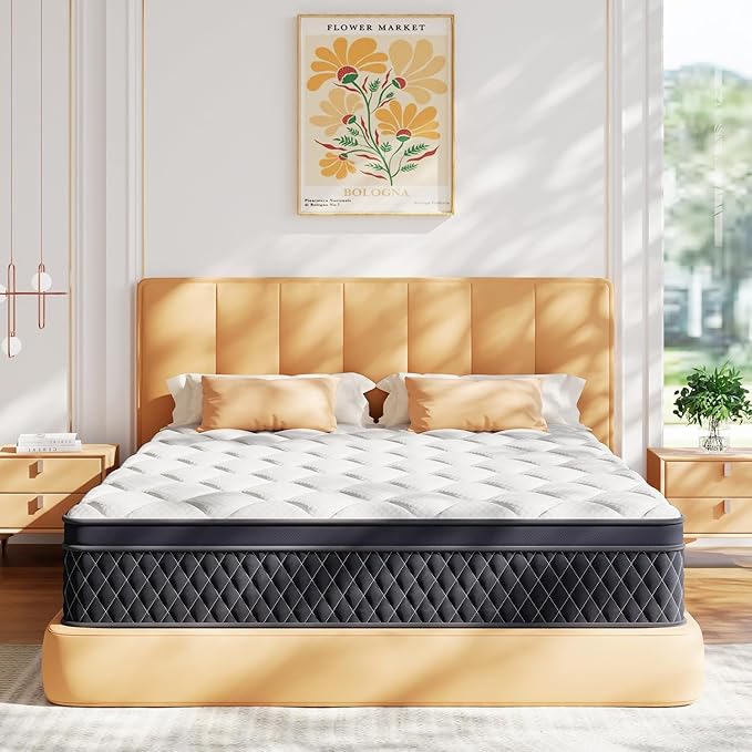 12 Inch Full Mattress in a Box, Memory Foam Hybrid Mattress with Individually Pocketed Springs