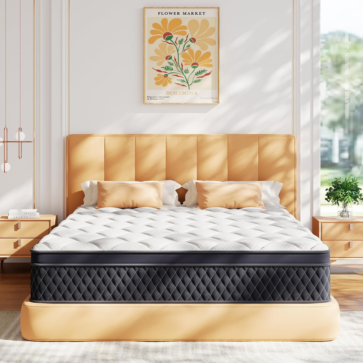 12 Inch Full Mattress in a Box, Memory Foam Hybrid Mattress with Individually Pocketed