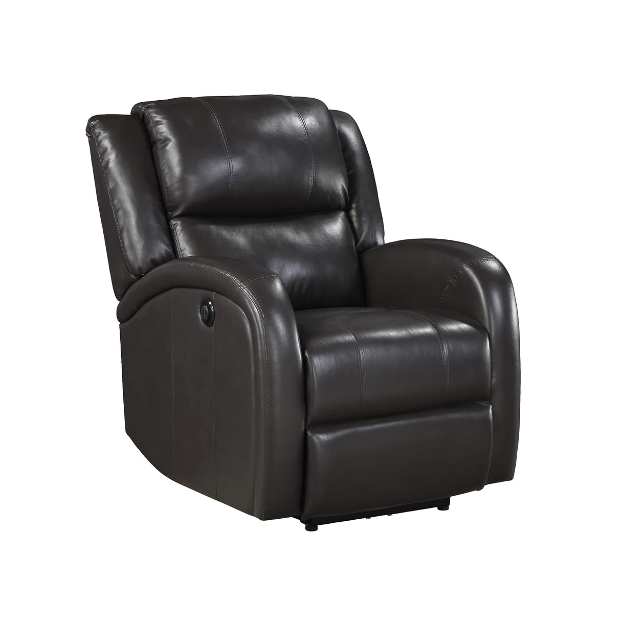 Leather Wall-Hugger Power Recliner, Brown