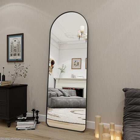 65"x24" Arch Floor Mirror, Full Length Mirror Wall Mirror Hanging or Leaning Arched-Top