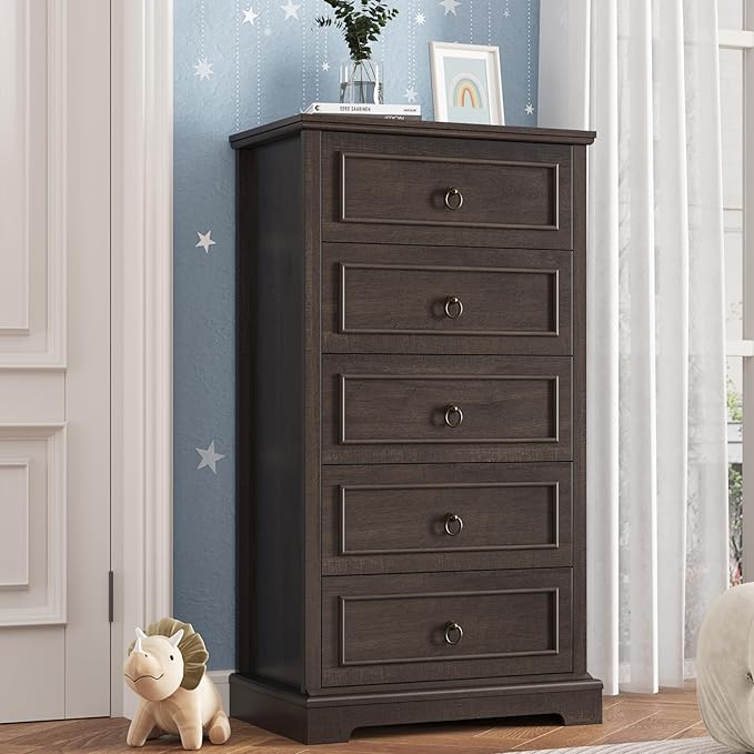 5 Drawers Dresser, 44" Tall Dresser