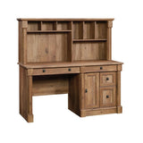 Palladia Desk with Hutch, L: 59.49" x W: 23.54" x H: 56.5", Vintage Oak Finish