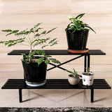 2 Tier Sturdy Metal Plant Stand Heavy Duty Plant Holder for Home Indoor and Outdoor