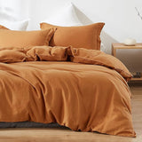 French Linen Duvet Cover Set  (1 Comforter Cover,1 Pillowcase)