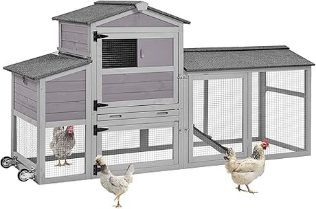 Chicken Coop Cage, Large Hen House with Run Outdoor Poultry Cage for 8-10 Chickens, Super Large (XX-Large)