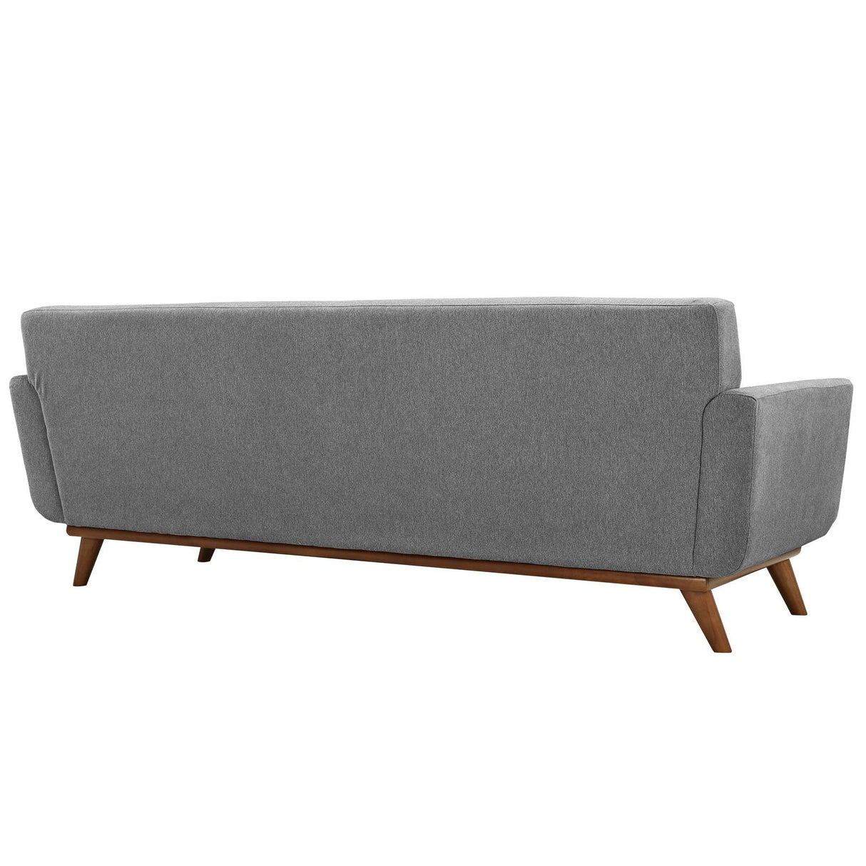 Engage Mid-Century Modern Upholstered Fabric Sofa in Expectation Gray