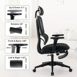 Office Chair with 4D Adjustable Armrest，High Back Desk Computer Chair