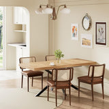 55''-70.9'' Extendable Dining Table for 4-8, Rectangle Expandable Kitchen Table
