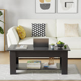 Table Lift Top Coffee Table Coffee Table with Hidden Compartment and Storage Shelf