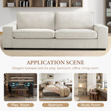 Sofa Couch, 88" Chenille Loveseat for Living Room, 3 Seater Lounge Sofa